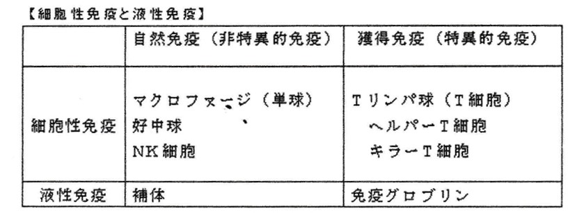 細胞性免疫と液性免疫